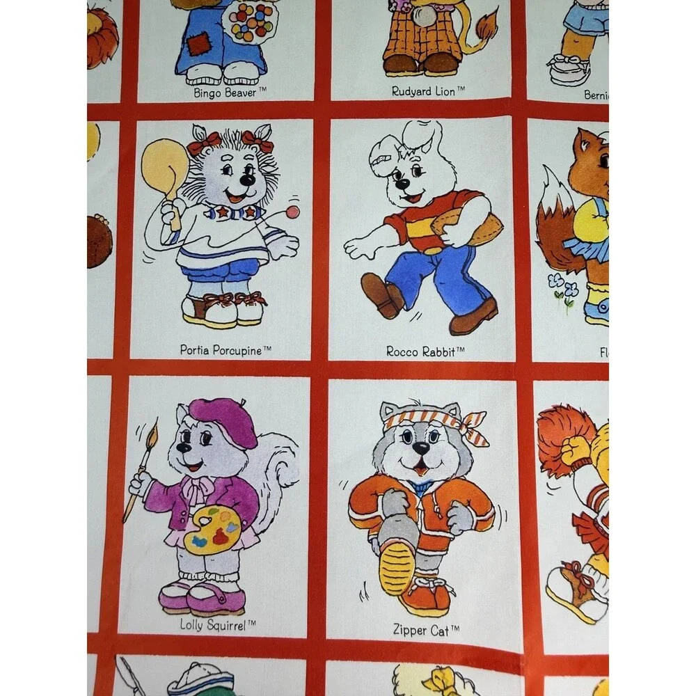 Vtg 1984 American Greetings Get Along Gang Animal Characters New Gift Wrap